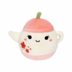 Squishmallow Thea The Pink And White Spring Tea Pot NWT